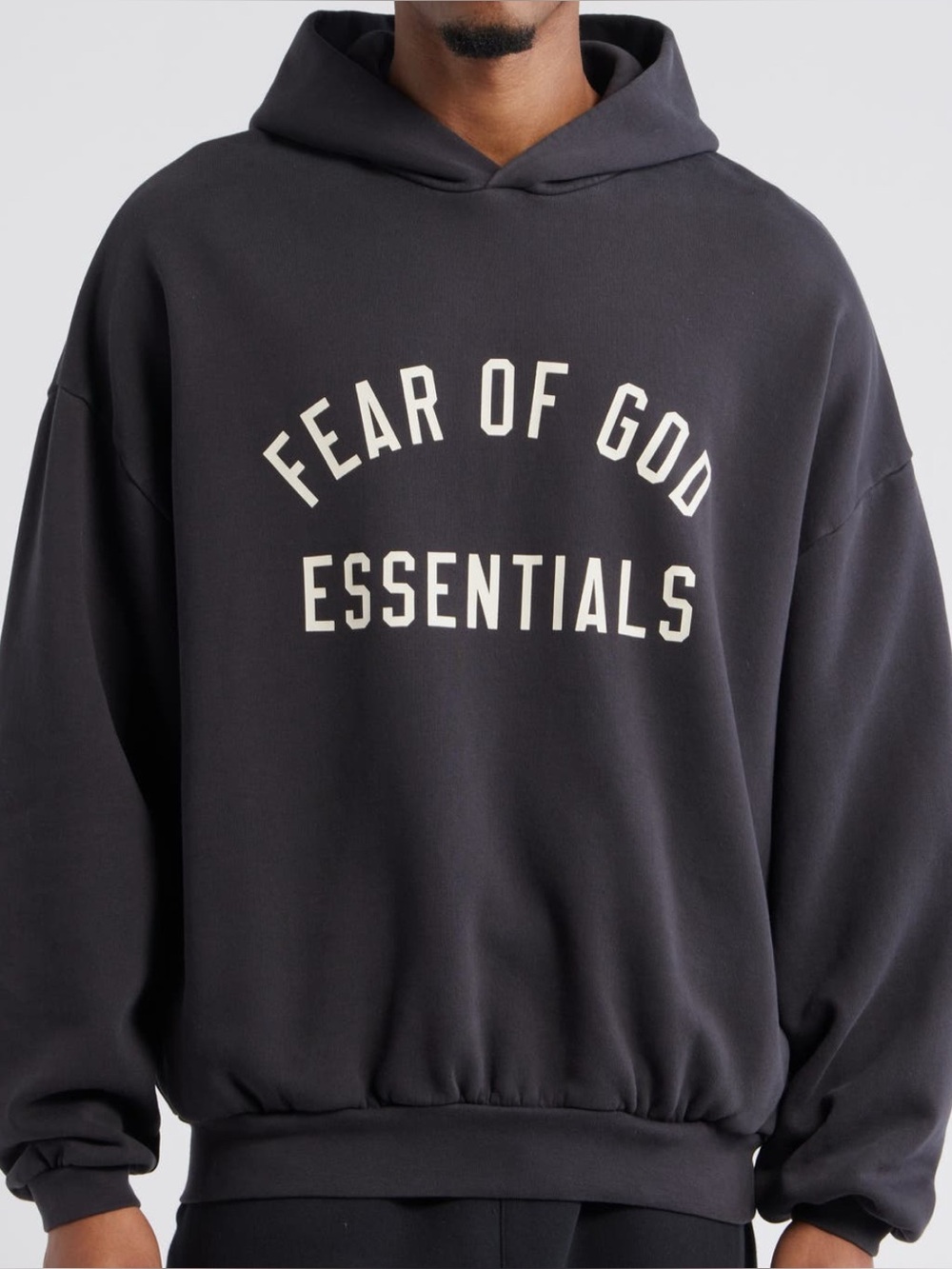 Fear of God Essentials Men’s Vintage Black Hoodie Sweatshirt